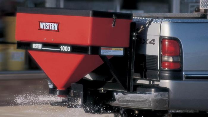 Western 1000 Salt Spreader Tailgate Low Profile Ice Control