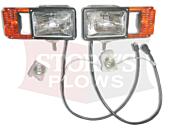 set of plow light for a snoway plow