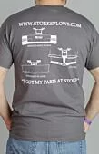 grey storksplows.com t-shirt