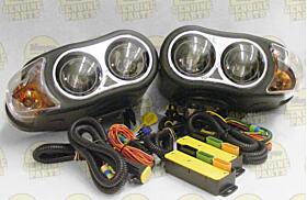 07685 Euro Style Meyer Nite Saber II Set Right Left Headlights with Modules Night Lights
