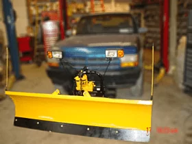 meyer TM snow plow blade installed on truck