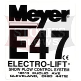 21952 Original Meyer E47 Pump Decal Sticker