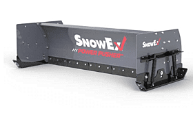 31610 10' SnowEx Power Pusher  36" tall Trace Technology Steel Trip Cutting Edge Wheel Loader Pusher Box