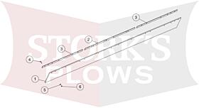 84517 SnowEx Rubber Deflector Kit for 8' 8'6" 9' RD HD Snow Plows