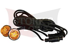 LED Hidden Amber Strobe Light Kit 15' Cable Dual Buyers Truck Star