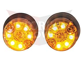 Amber LED Strobe Light Kit 25' Cable Push-On In-Line Dual Hidden Buyers Truck Star