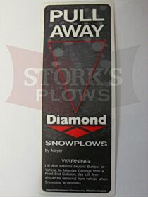Original Vintage Diamond Plow Decal Pull Away E47H E60H Lift Arm 