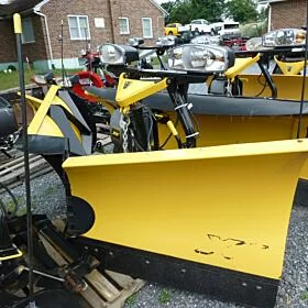 2019 Used 8.5' XV2 Yellow Steel Fisher V Plow Minute Mount 2 Snow Plow Flared Wings