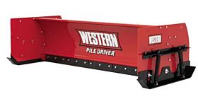 32016 10' Western Pile Driver 30" tall Trace Technology Steel Trip Cutting Edge Skid steer Pusher Box