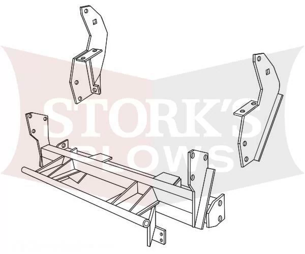 New 1FK16 Curtis Plow Mount 84-02 Jeep Cherokee Comanche Sno Pro 3000
