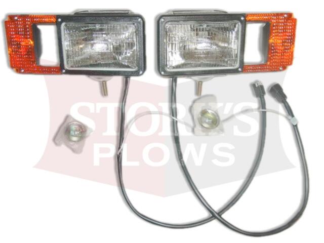 set of plow light for a snoway plow