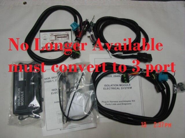 8436 Western Fisher HB1 or HB5 4 Port 3 Plug Wiring Kit Isolation Module Truck Side Light Harness 