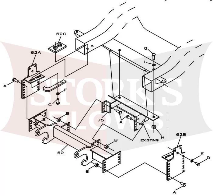LTA03656 Boss RT3 Plow Mount 19882000 Chevrolet Chevy GMC