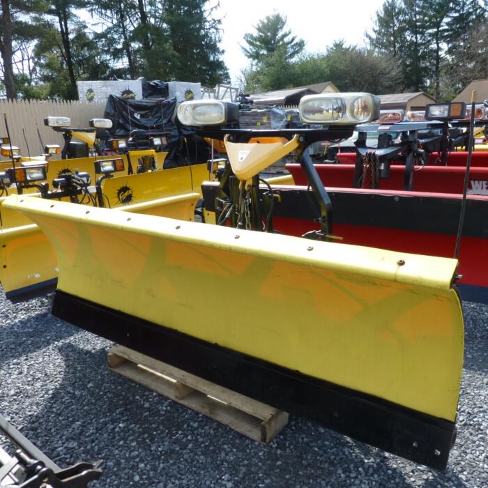 Used 8' Fisher Poly X Blade MM2 3 Plug Truck Plow Complete Setup Snow Plow Minute Mount