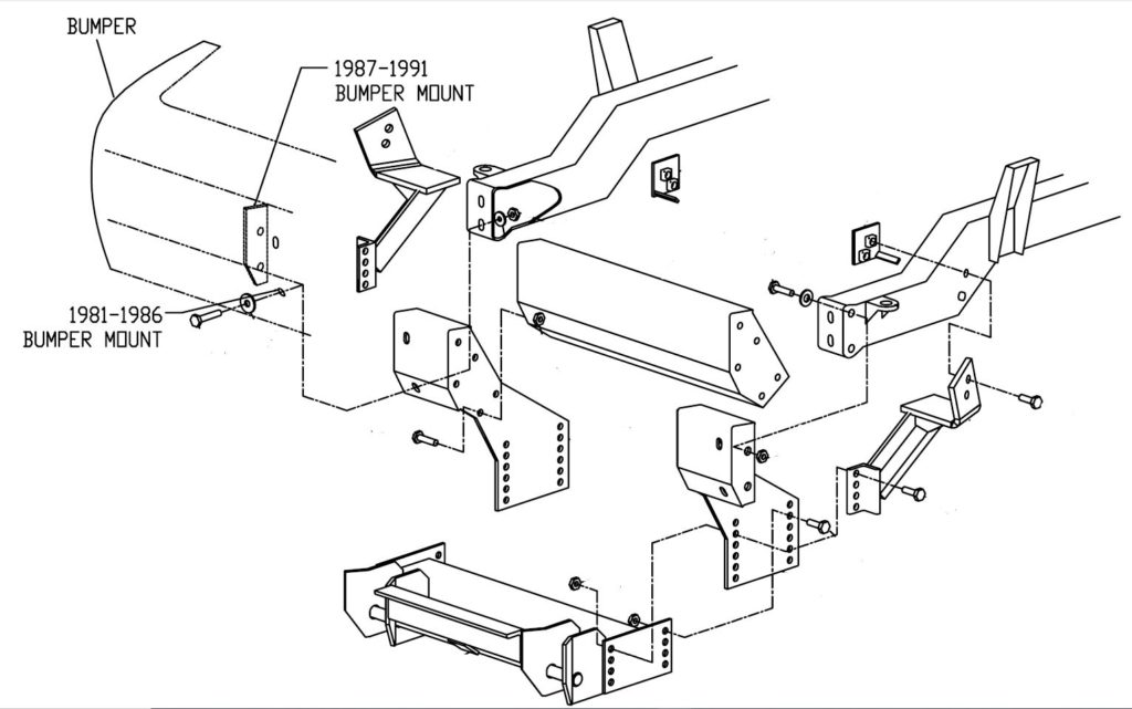 LTA03570 Boss RT2 Plow Mount 19811991 Ford F150 F250 F350 Gasoline Only